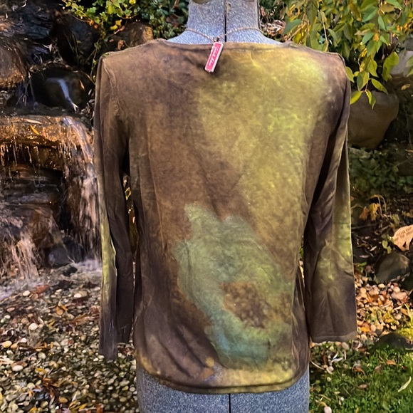 GABRIELLA MOLINARI BAMBOO /LYCRA MIX BOUTIQUE 3/4 SLEEVE TOP - M - NWT !🍁 - Picture 3 of 7